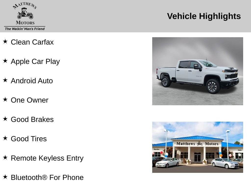 2024 Chevrolet Silverado 2500HD Custom Value Z71Package