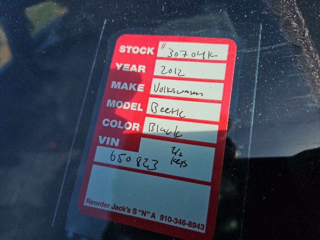 2012 Volkswagen Beetle 2.5L