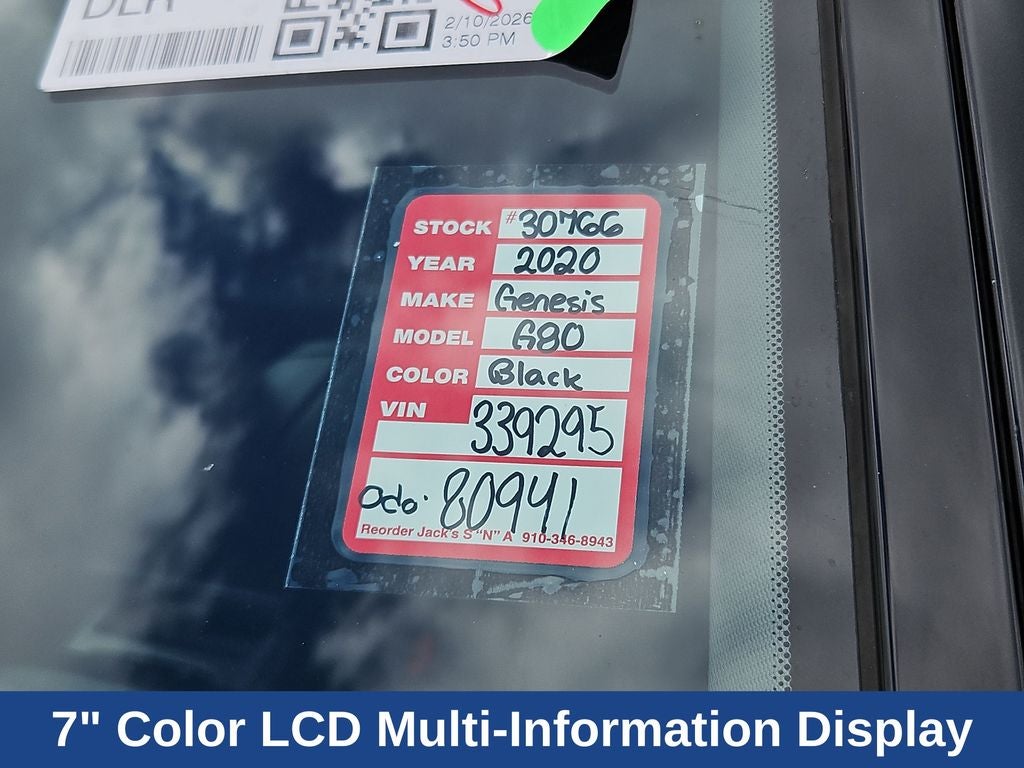 2020 Genesis G80 3.8 Ultimate