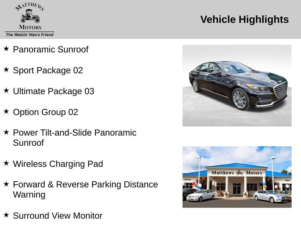 2020 Genesis G80 3.8 Ultimate w/Sport Package 1 Owner