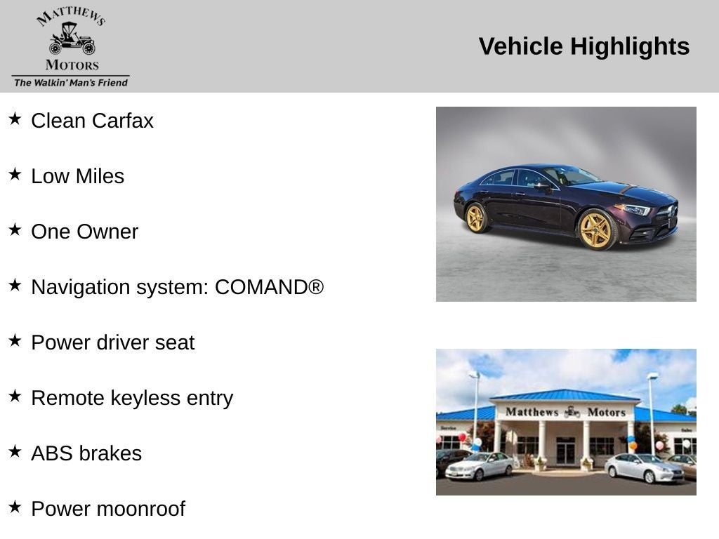 2019 Mercedes-Benz CLS CLS 450 4MATIC®