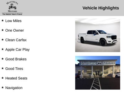 2022 RAM 1500 Laramie 4x4 Crew Cab Night Edition w/ Nav & Panor