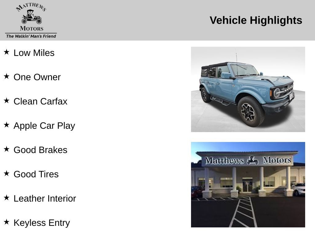 2023 Ford Bronco Outer Banks Advanced 4x4