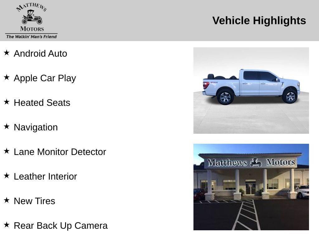 2023 Ford F-150 Platinum 4WD SuperCrew Cab FX4 Off-Road Pkg. w/ Na