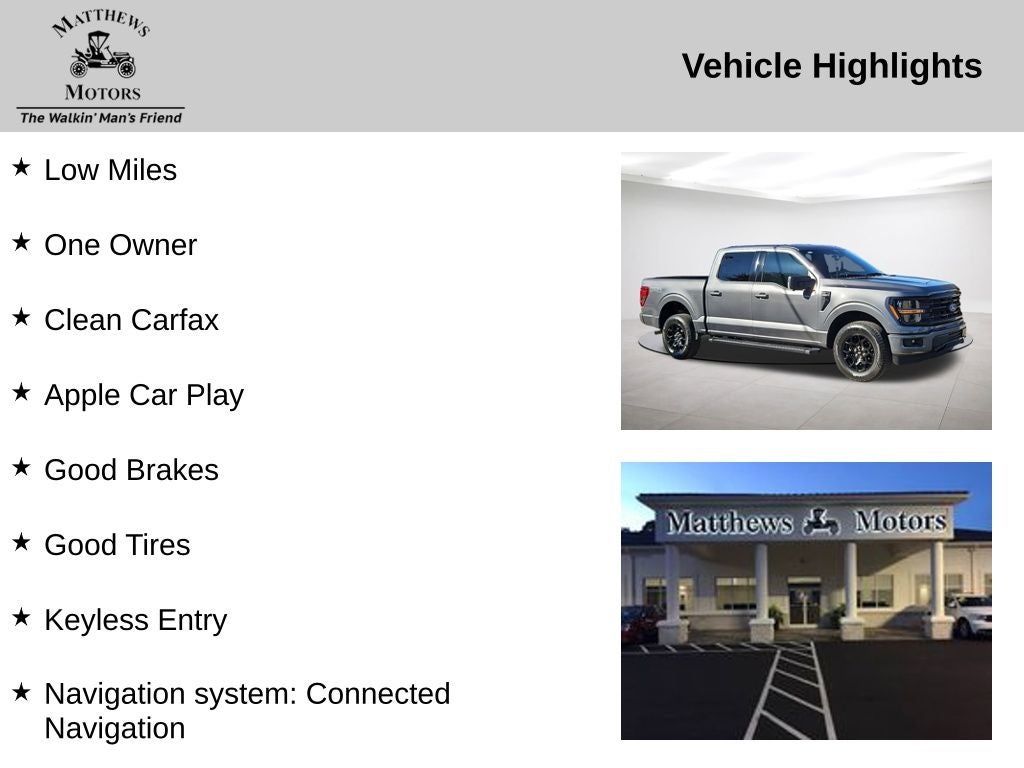 2024 Ford F-150 XLT 4WD SuperCrew FX4 5.0L w/ Black Appearance Pkg