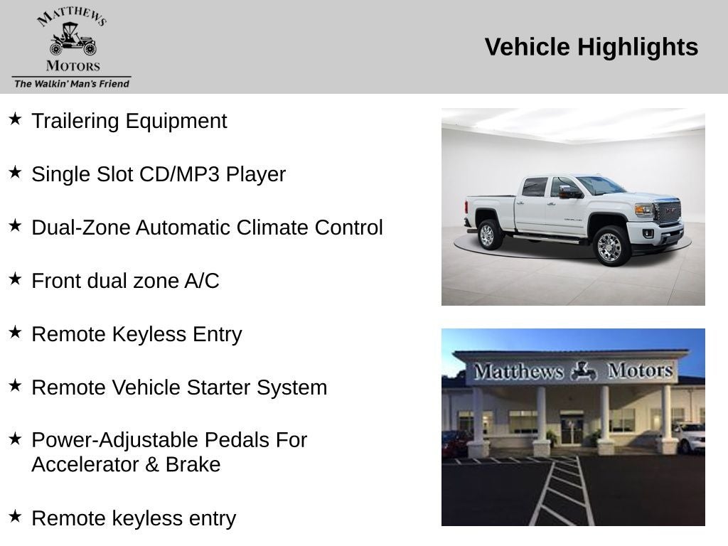 2016 GMC Sierra 2500HD Denali 4WD Crew Cab 6.6L Turbo Diesel w/ Duramax