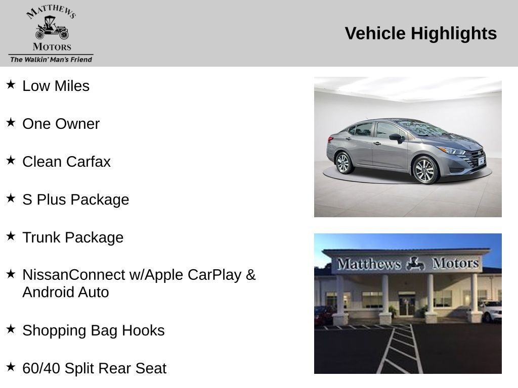 2024 Nissan Versa 1.6 S