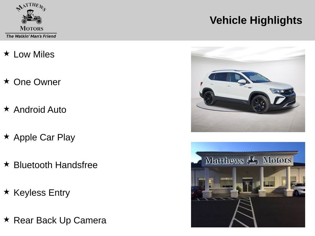 2024 Volkswagen Taos 1.5T SE