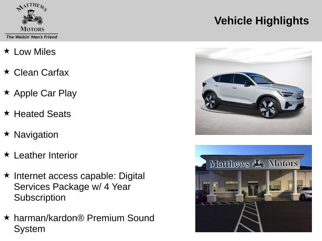 2023 Volvo C40 Recharge Pure Electric Ultimate